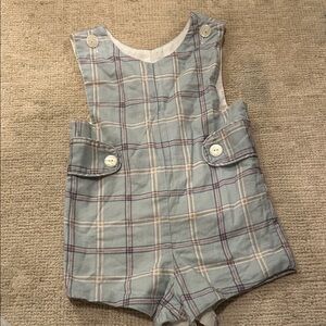 Charming Kids Plaid Overalls